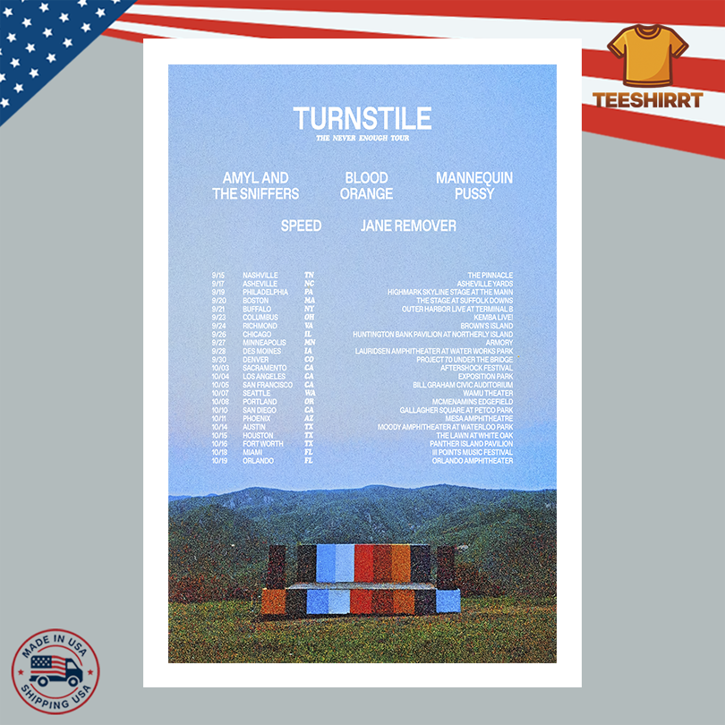 Turnstile Band The Never Enough Tour New Poster