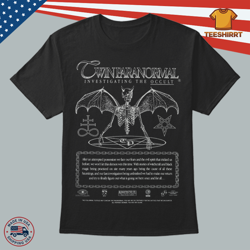 Twin Paranormal Clothing Demonic Evidence Tee