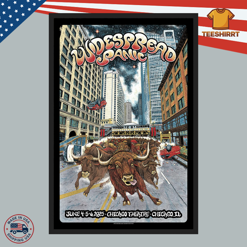 Widespread Panic Chicago Theatre In Chicago, IL Jun 4-6, 2025 Poster