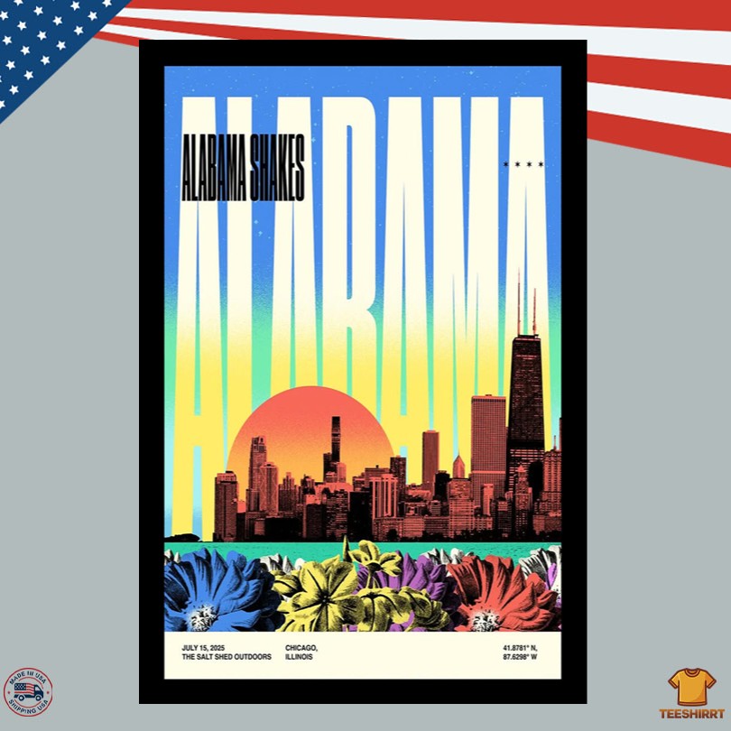 Alabama Shakes Concert In Chicago IL 07.16.2025 Poster  