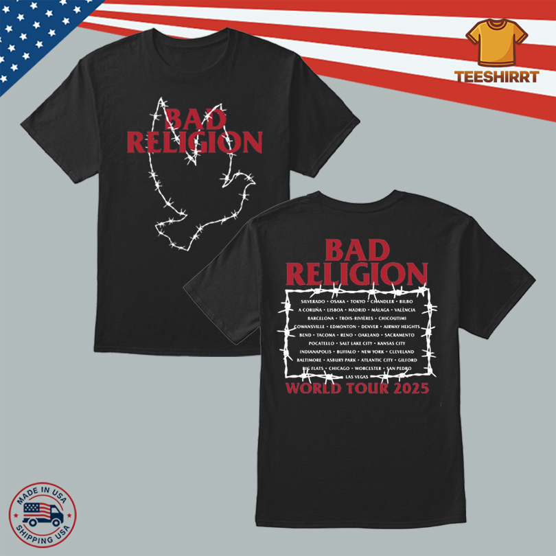 Bad Religion Barbed Dove Shirt Merch Tour 2025