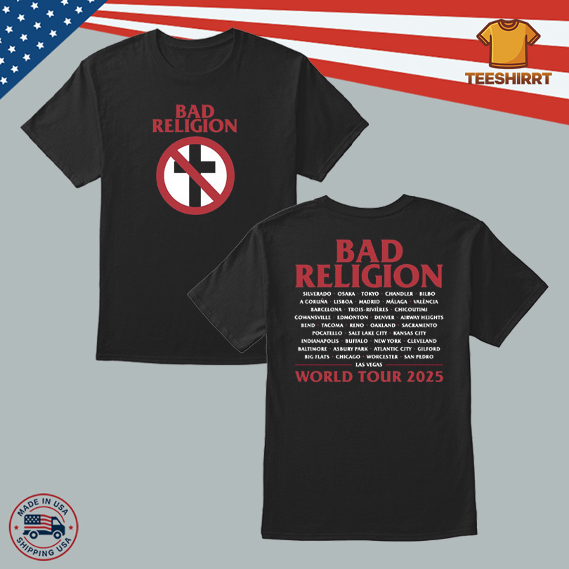 Bad Religion Cross Buster Shirt Merch Tour 2025