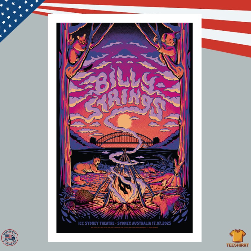 Billy Strings Merch Sydney NSW July 17 2025 Poster