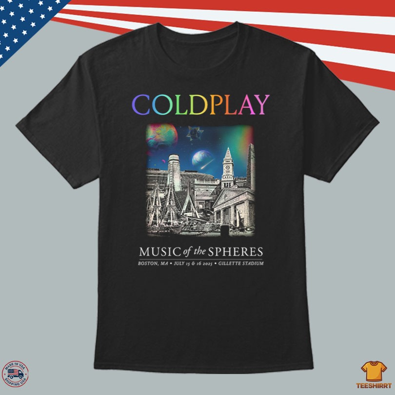 Coldplay In Foxborough MA On Jul 15-16 2025 Tour Tee