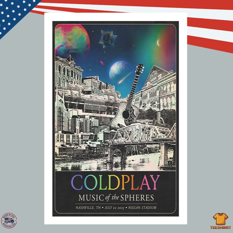 Coldplay July 22 2025 Nashville TN Event Poster  