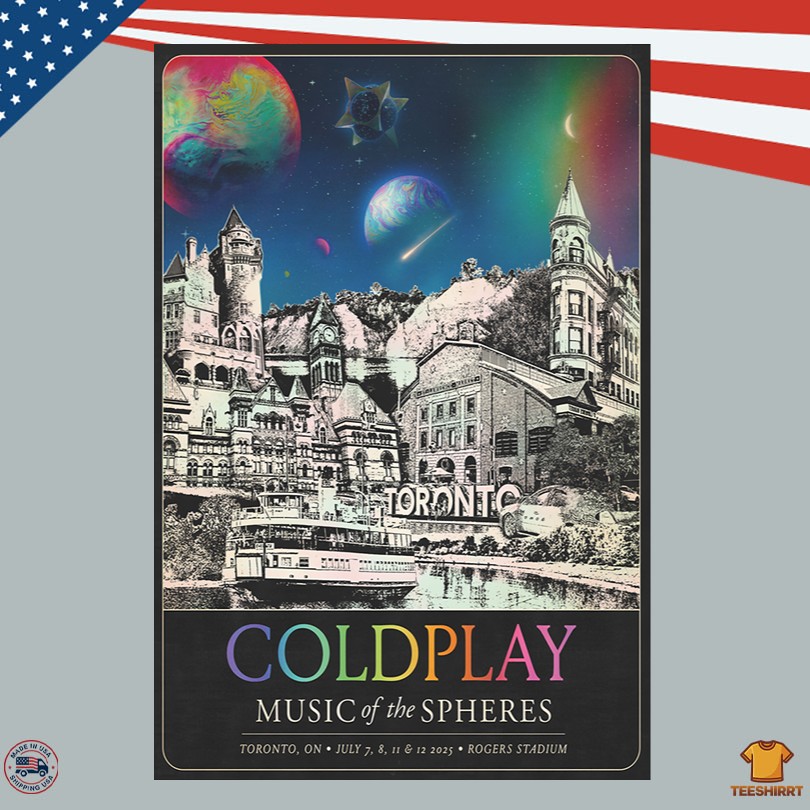Coldplay Merch North York ON July 7-12 2025 Poster