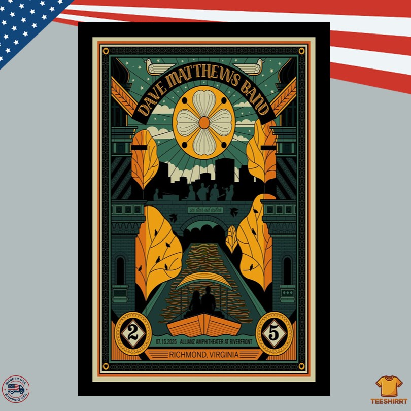 Dave Matthews Band Allianz Amphitheater Richmond VA 07.15.2025 Poster