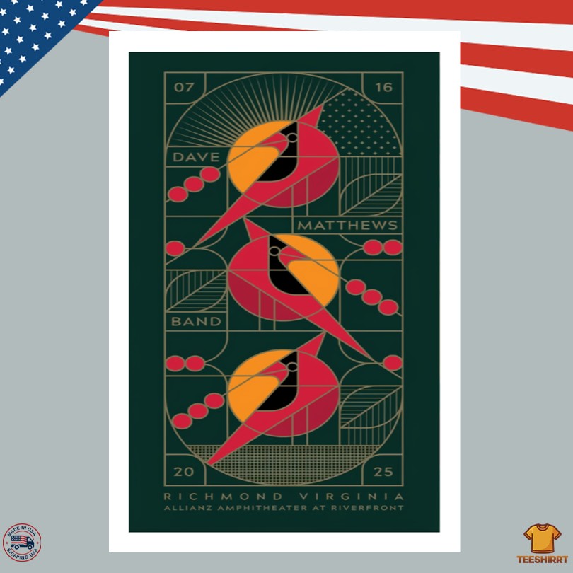 Dave Matthews Band Allianz Amphitheater Richmond VA 07.16.2025 Poster