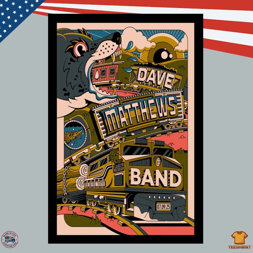 Dave Matthews Band In Clarkston MI On Jul 9 2025 Tour Poster