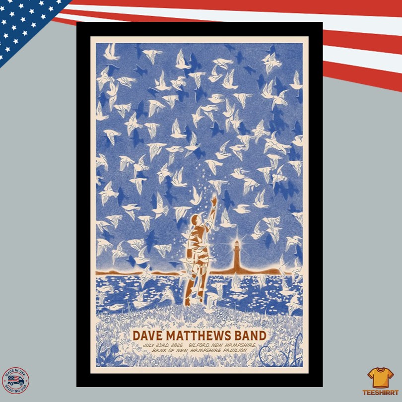 Dave Matthews Band Merch Gilford NH July 23 2025 Poster