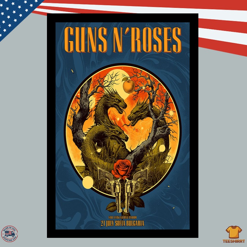 Guns N\' Roses At Vasil Levski Stadium In Sofia Bulgaria On Jul 21 2025 Poster