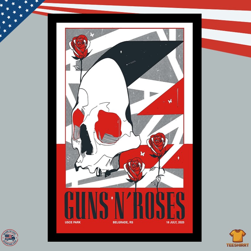 Guns N\' Roses August 18 2025 Belgrade Serbia Event Poster