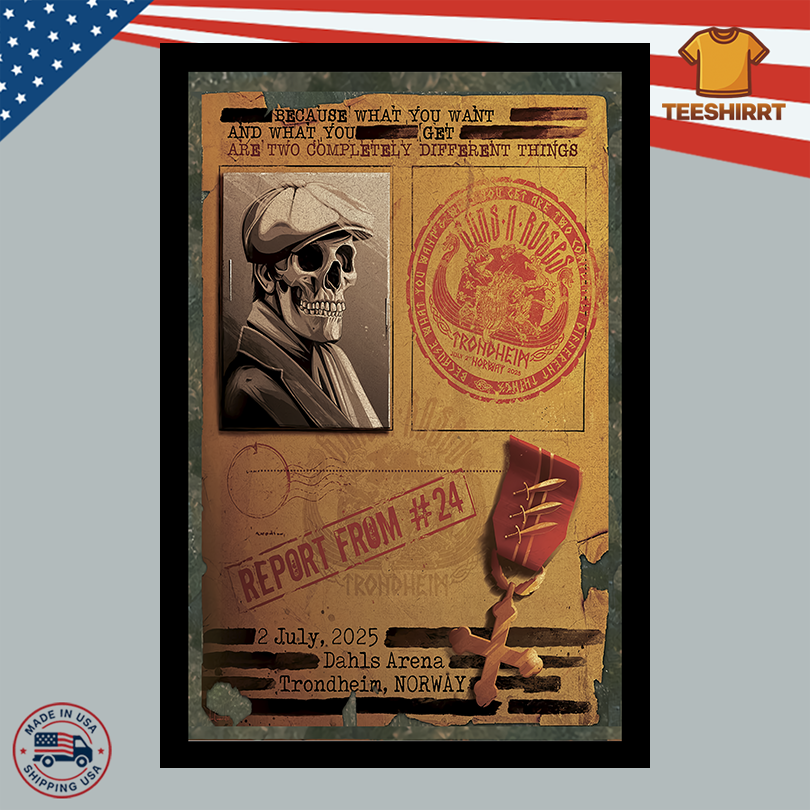 Guns N Roses Concert In Trondheim Norway 07.2.2025 Poster