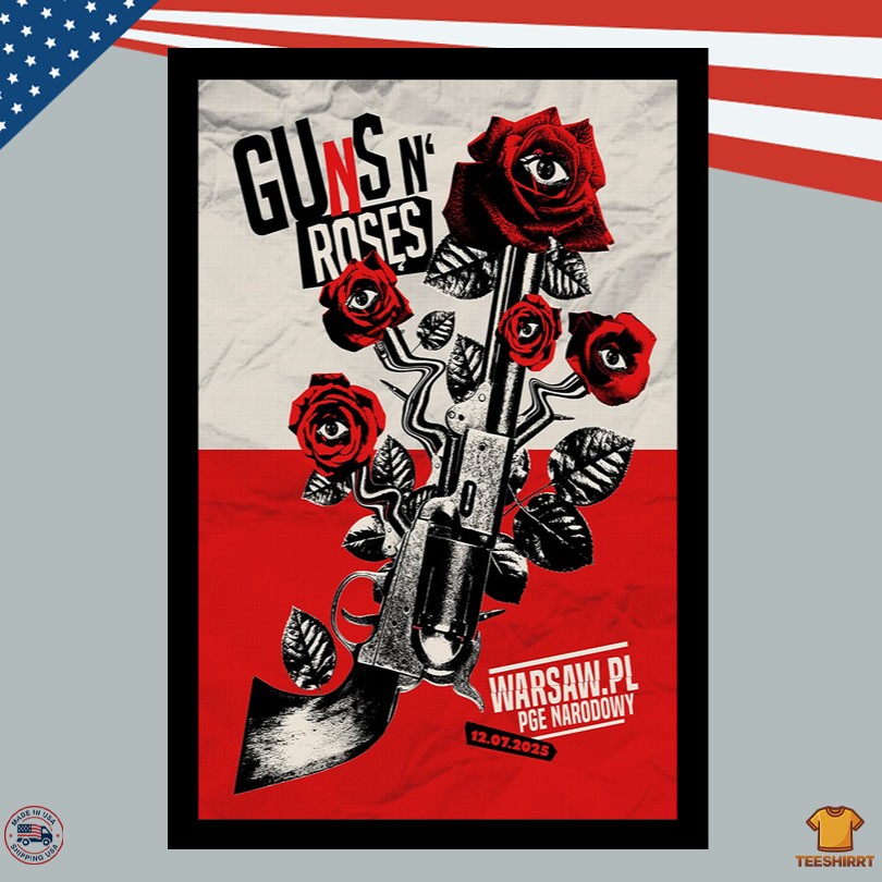 Guns N\' Roses Tour Poster July 12 2025 In Warsaw Poland