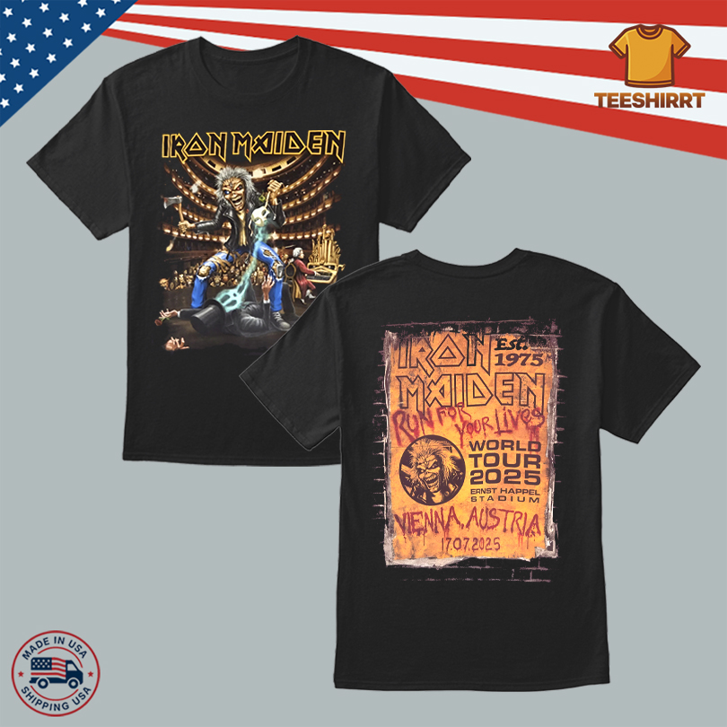 Iron Maiden July 17 2025 Vienna Austria Event Shirt