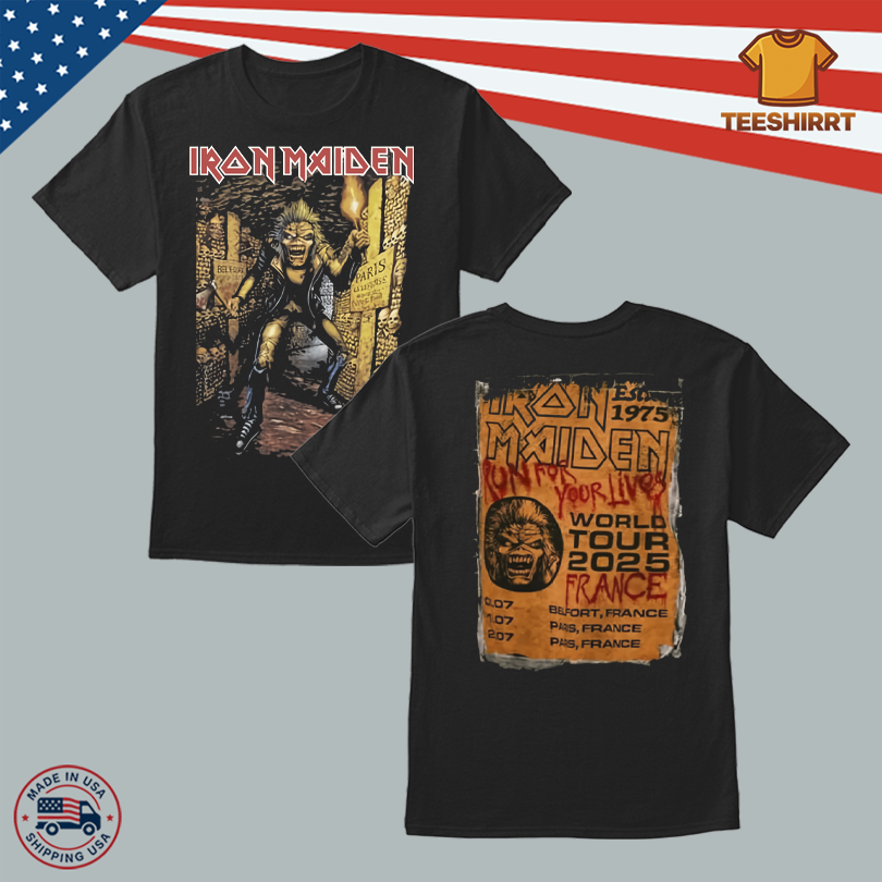 Iron Maiden Tour Shirt July 3 2025 In Belfort France