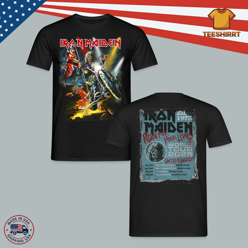 Iron Maiden Tour Shirt June 30 2025 In Glasgow UK