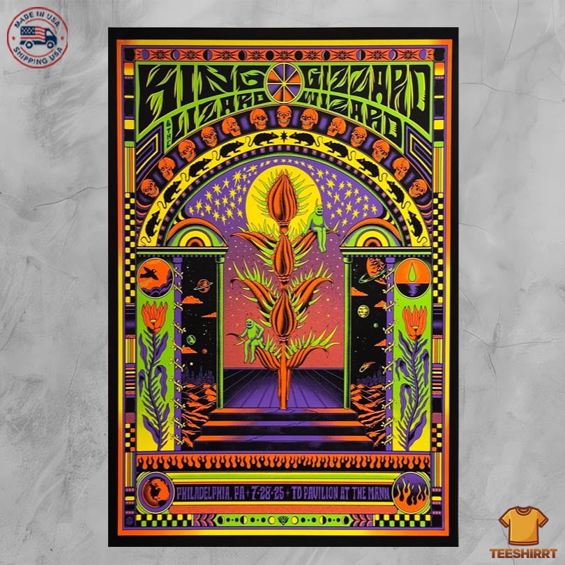 King Gizzard And The Lizard Wizard July 28 2025 Philadelphia PA Event Poster