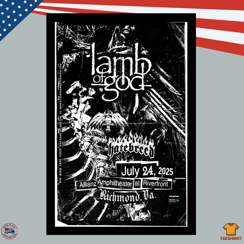 Lamb Of God 07.24.2025 Live At Allianz Amphitheater Poster