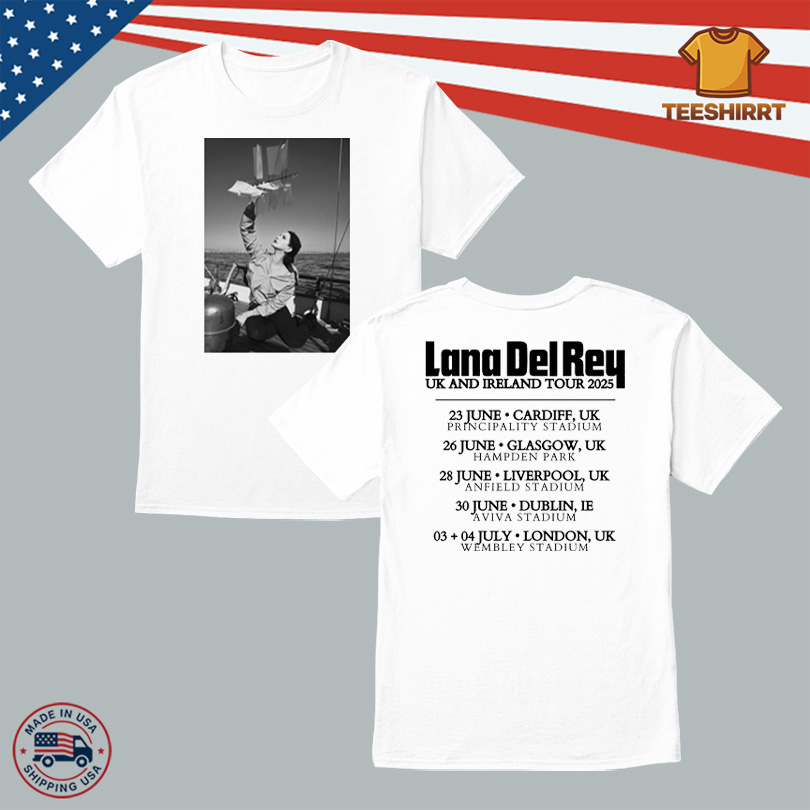 Lana Del Rey Shop Merch 2025 Photo Tour White Tee