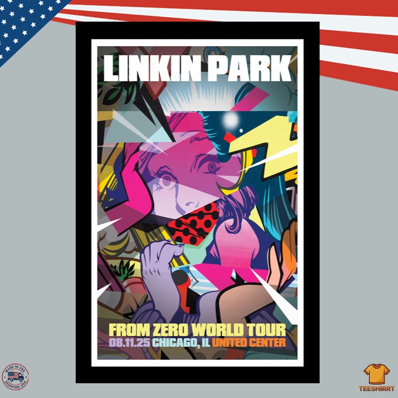Linkin Park In Chicago IL On Aug 11 2025 Tour Poster