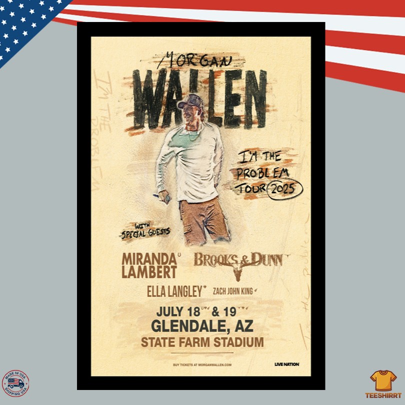 Morgan Wallen State Farm Stadium Glendale AZ 07.18.2025 Poster 
