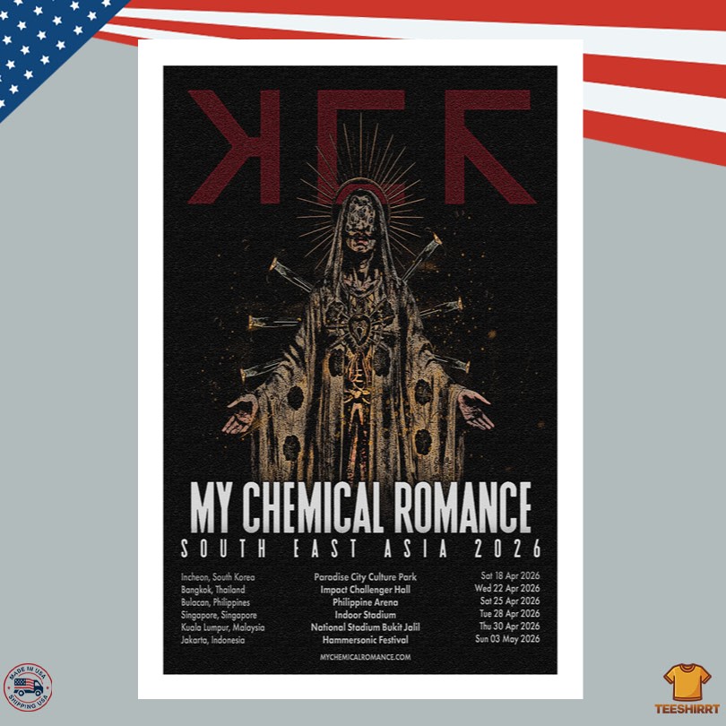 My Chemical Romance Emo Rock Tour Poster 2026