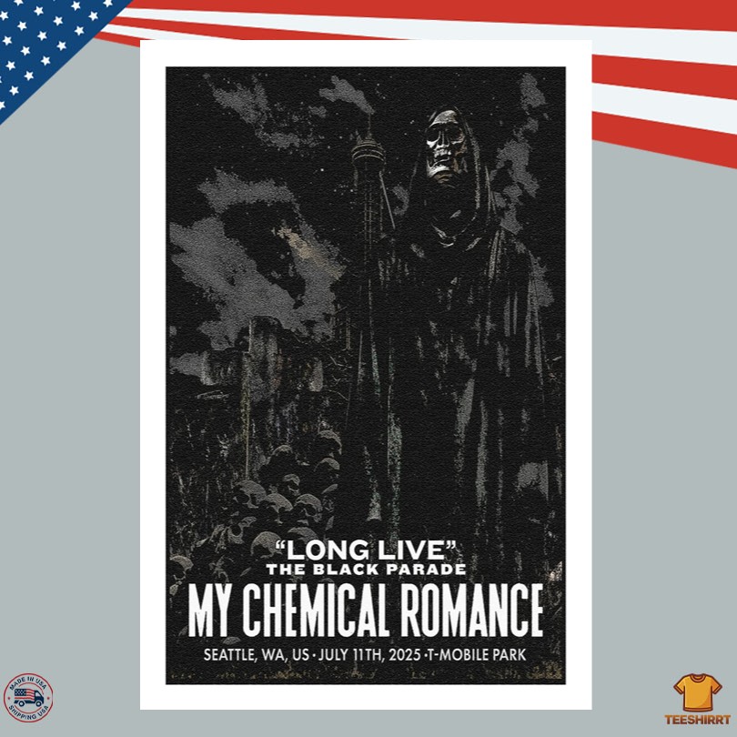 My Chemical Romance In Seattle WA On Jul 11 2025 Tour Poster