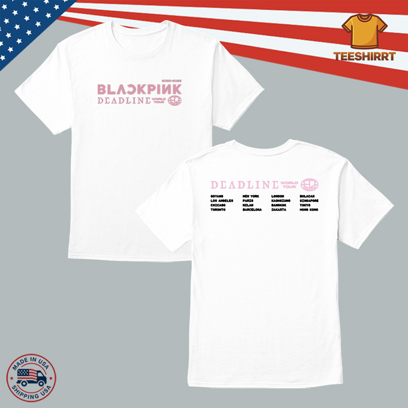 New Merch Black Pink World Tour Tee White