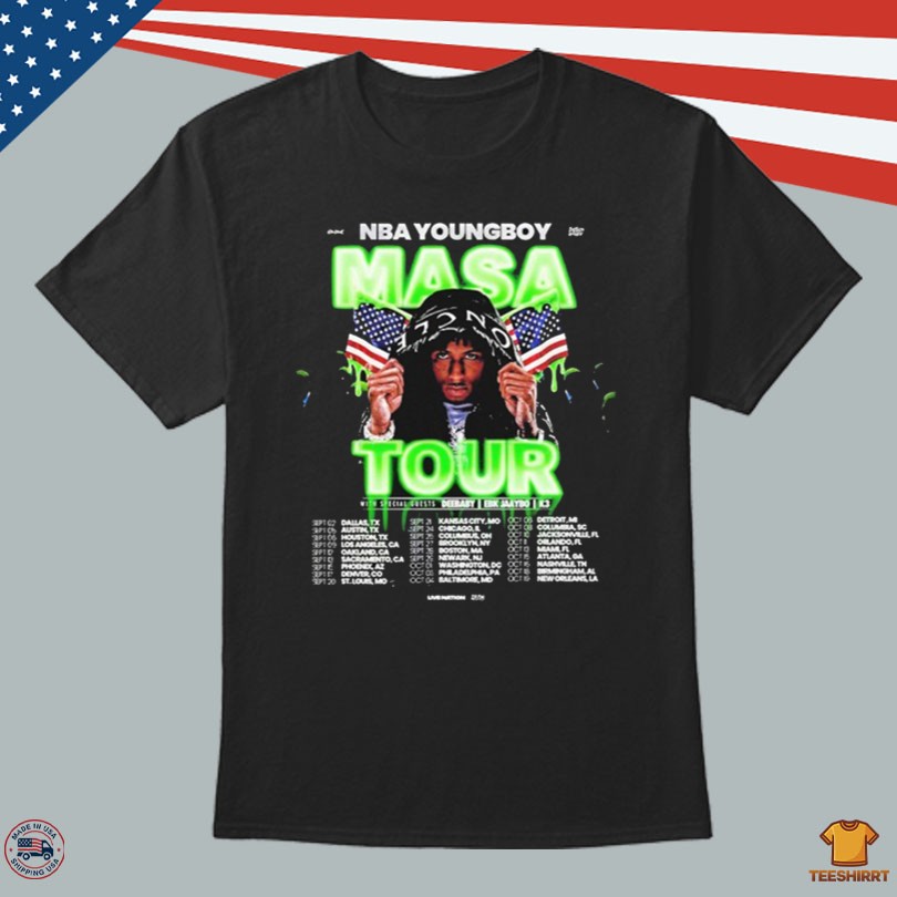 Official NBA Youngboy Masa Tour 2025 Dates Shirt