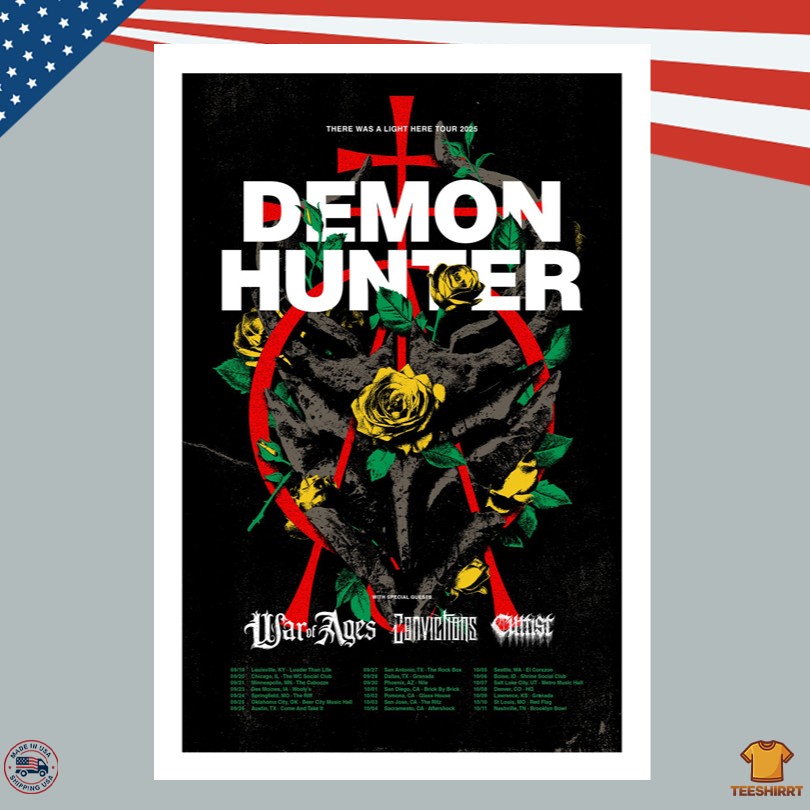 Poster Demon Hunter There Was A Light Here Tour 2025