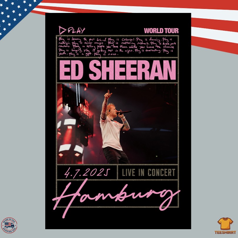 Poster Ed Sheeran Live In Hamburg July 4 2025