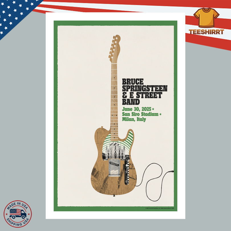 Springsteen And The E Street Band Tour Poster June 30 2025 In Milan Italy