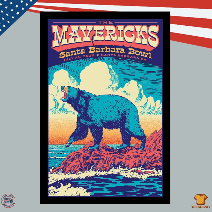The Mavericks Tour Poster July 11 2025 In Santa Barbara CA