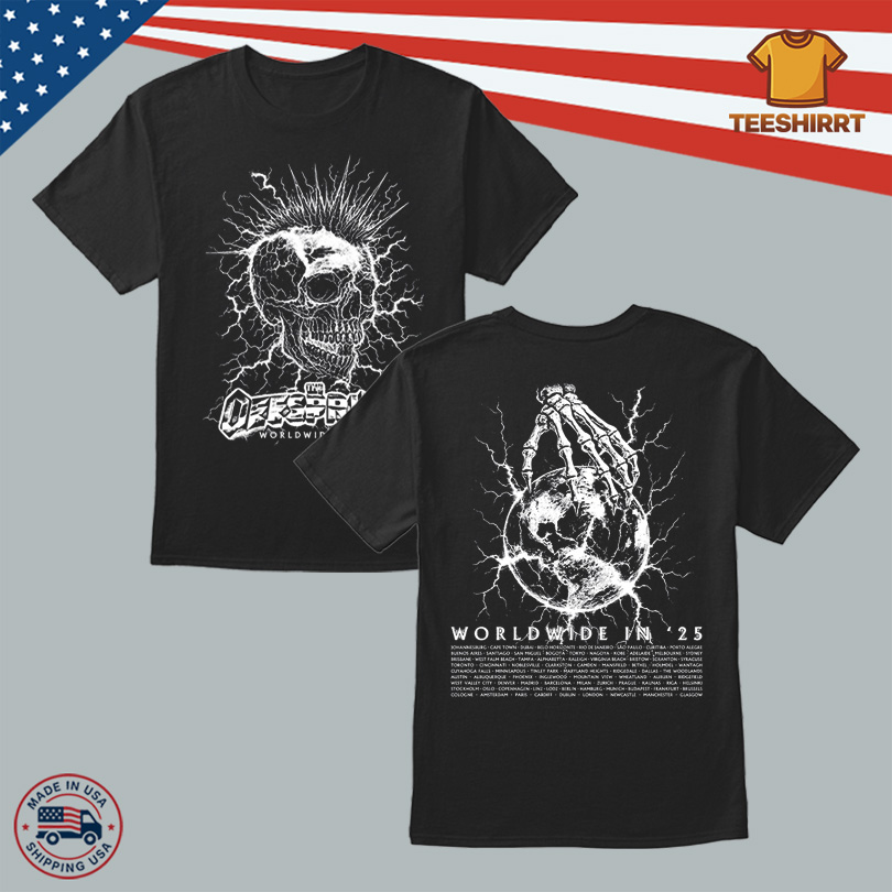 The Offspring Limited Edition Mohawk Skull 2025 Tour Shirt