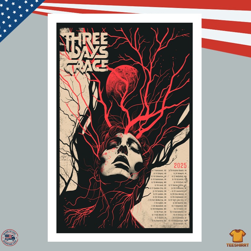 Three Days Grace Live Tour 2025 Wall Art