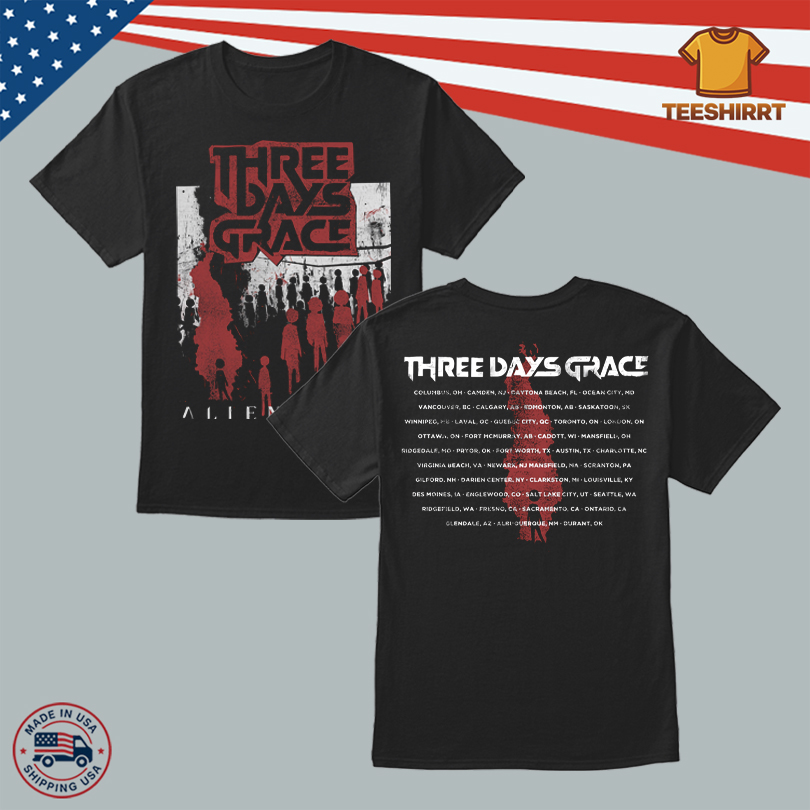 Three Days Grace Rock Band 2025 Tour Tee