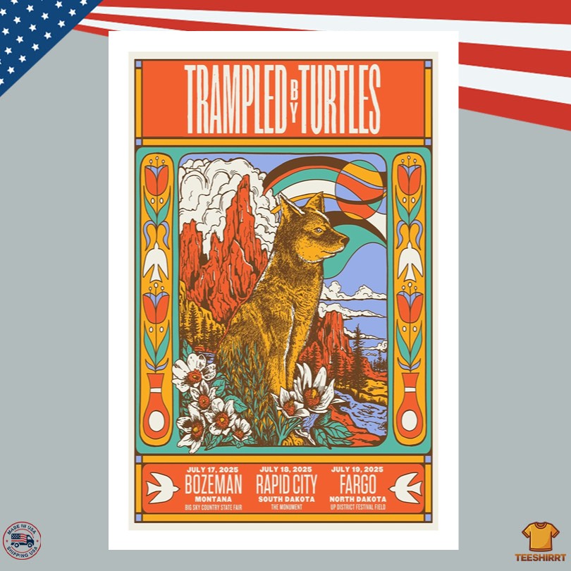 Trampled By Turtles July 17 2025 Gallatin County Fairgrounds Bozeman MT Poster