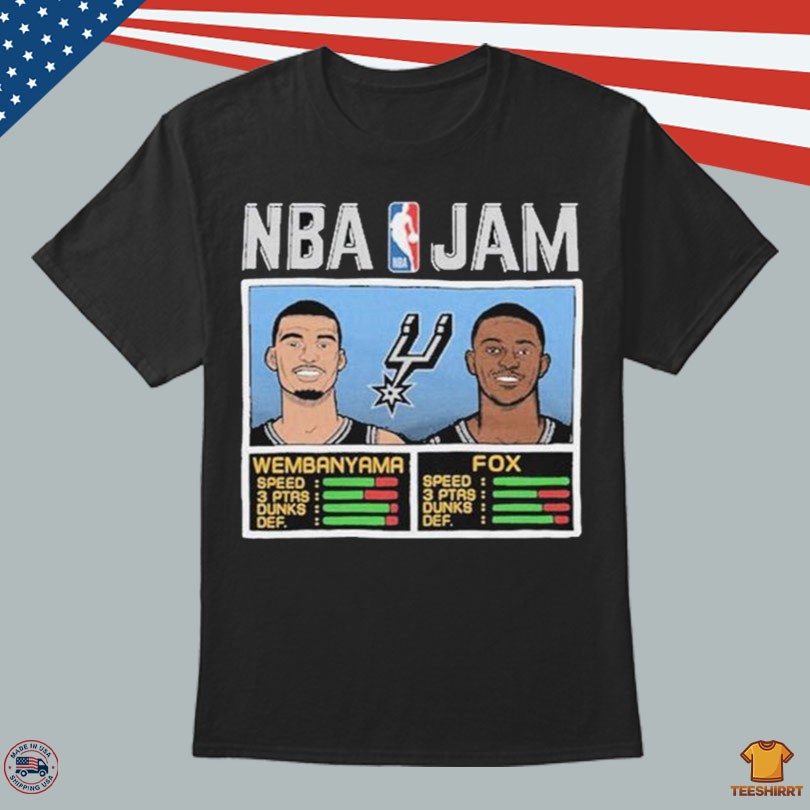 Victor Wembanyama And De\'Aaron Fox NBA Jam San Antonio Spurs 2025 T-Shirt