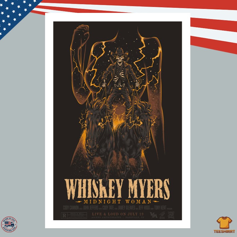 Whiskey Myers Ascend Amphitheater Nashville TN 07.19.2025 Poster