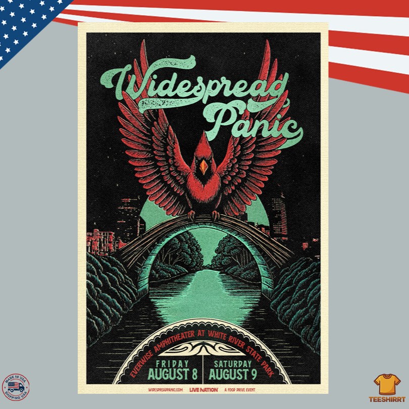 Widespread Panic August 8-9 2025 At Everwise Amphitheater Show Poster