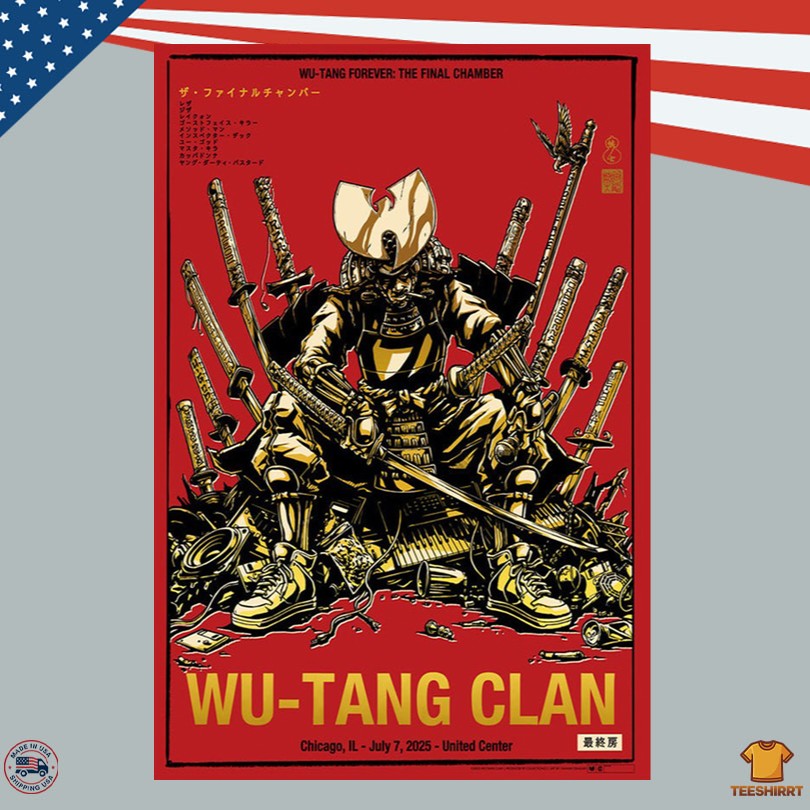 Wu-Tang Clan Concert In Chicago IL 07.7.2025 Poster  